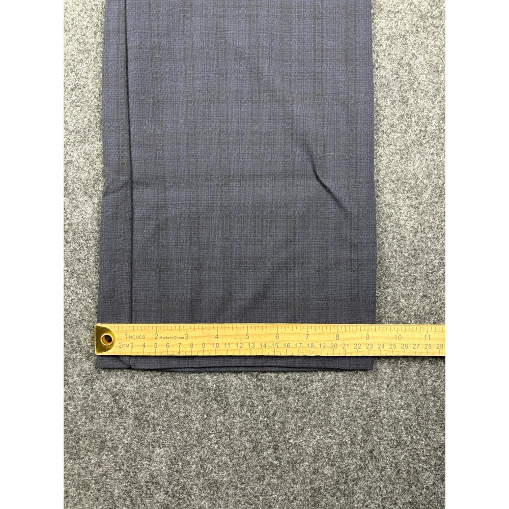 Van Heusen Womens Plaid Dress Pants Blue Grey Stretch Trousers 10 Short 33x28 - Picture 8 of 9
